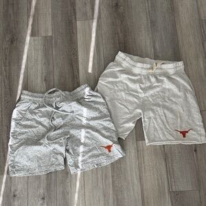 Gray Men's Shorts with Texas Longhorn Logo
